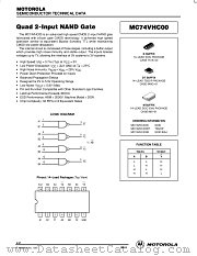 MC74VHC00D datasheet pdf ON Semiconductor