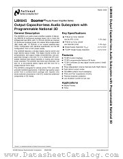LM4845 datasheet pdf National Semiconductor