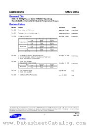 K6R4016C1D-UI10 datasheet pdf Samsung Electronic