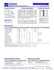 MH203 datasheet pdf WJ Communications