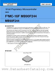 MB90F244PFT-G datasheet pdf Fujitsu Microelectronics