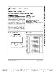 MM74HC4511J datasheet pdf National Semiconductor
