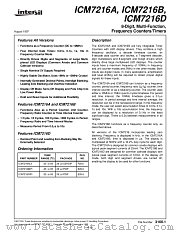 ICM7216A datasheet pdf Intersil