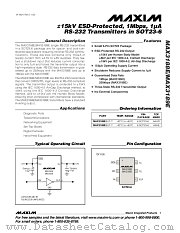 MAX3189EEUT-T datasheet pdf MAXIM - Dallas Semiconductor