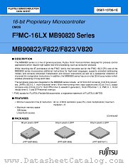 MB90F823PFV datasheet pdf Fujitsu Microelectronics