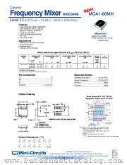 MCA1-80MH datasheet pdf Mini-Circuits