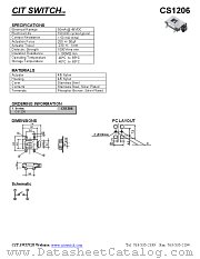CS1206 datasheet pdf CIT Relay & Switch