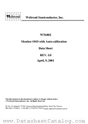 WT6802 datasheet pdf Weltrend Semiconductor