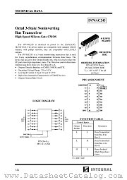 IN74AC245DW datasheet pdf INTEGRAL Semiconductor Devices