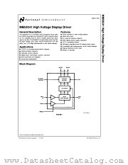 MM58341N datasheet pdf National Semiconductor