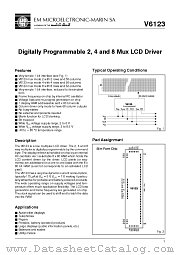 V6123 datasheet pdf EM Microelectronic-Marin SA