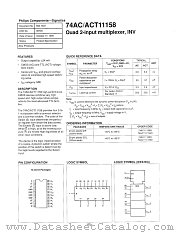 74AC11158N datasheet pdf Philips