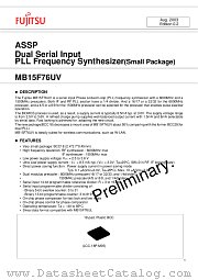 MB15F76UV datasheet pdf Fujitsu Microelectronics