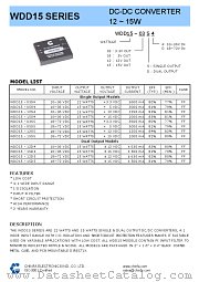 WDD15-15S5 datasheet pdf CHINFA Electronics IND