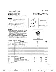 IRG4BC20WS datasheet pdf International Rectifier