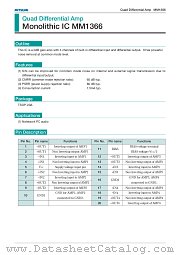 MM1366 datasheet pdf Mitsumi Electric