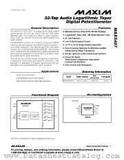 MAX5407EKA datasheet pdf MAXIM - Dallas Semiconductor