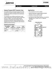 CA3086F datasheet pdf Intersil