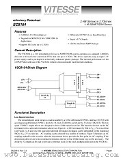 VSC8164 datasheet pdf Vitesse Semiconductor Corporation