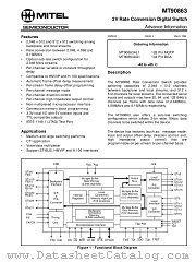 MT90863AG1 datasheet pdf Mitel Semiconductor