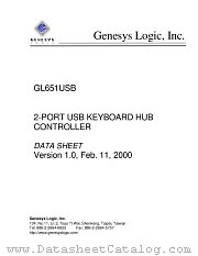 GL651USB datasheet pdf Genesys Logic