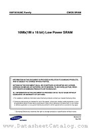 K6F1616U6C datasheet pdf Samsung Electronic