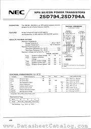 2SD794 datasheet pdf NEC