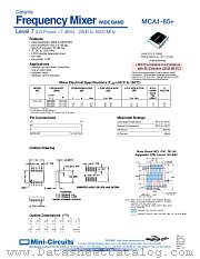 MCA1-85+ datasheet pdf Mini-Circuits