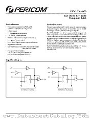 PI74LCX16373V datasheet pdf Pericom Technology