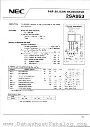 2SA953 datasheet pdf NEC