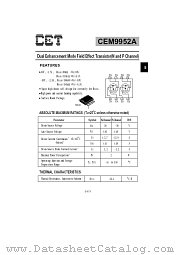 CEM9952A datasheet pdf Chino-Excel Technology