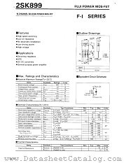 2SK899 datasheet pdf Fuji Electric