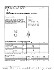 AO3410 datasheet pdf Alpha & Omega Semiconductor