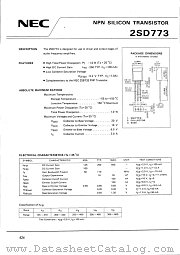 2SD773 datasheet pdf NEC