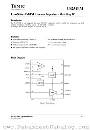 U4254BM-AFPG3 datasheet pdf TEMIC