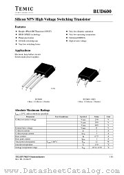 BUD600-SMD datasheet pdf TEMIC