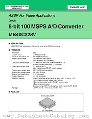 MB40C328VPFV datasheet pdf Fujitsu Microelectronics