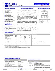 AG103 datasheet pdf WJ Communications