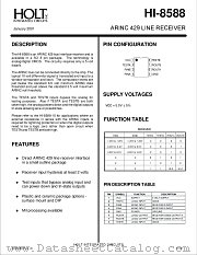 HI-8588PDT datasheet pdf Holt Integrated Circuits