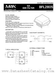 BFL2805K datasheet pdf M.S. Kennedy Corp.