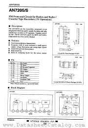 AN7205 datasheet pdf Panasonic