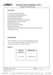 LTC-637D1P datasheet pdf Lite-On Technology Corporation