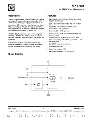 MK1709AG datasheet pdf Integrated Circuit Systems