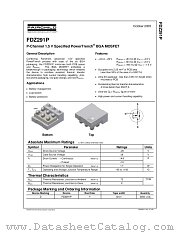 FDZ291P datasheet pdf Fairchild Semiconductor