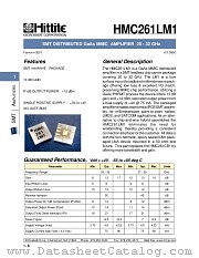 HMC261LM1 datasheet pdf Hittite Microwave Corporation