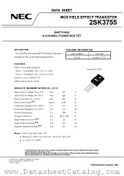 2SK3755 datasheet pdf NEC