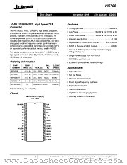 HI5760BIB datasheet pdf Intersil
