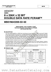 MB81N643289 datasheet pdf Fujitsu Microelectronics