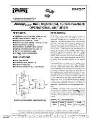 OPA2607U/2K5 datasheet pdf Burr Brown
