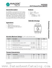 AAT8303ITS-T1 datasheet pdf ANALOGIC TECH